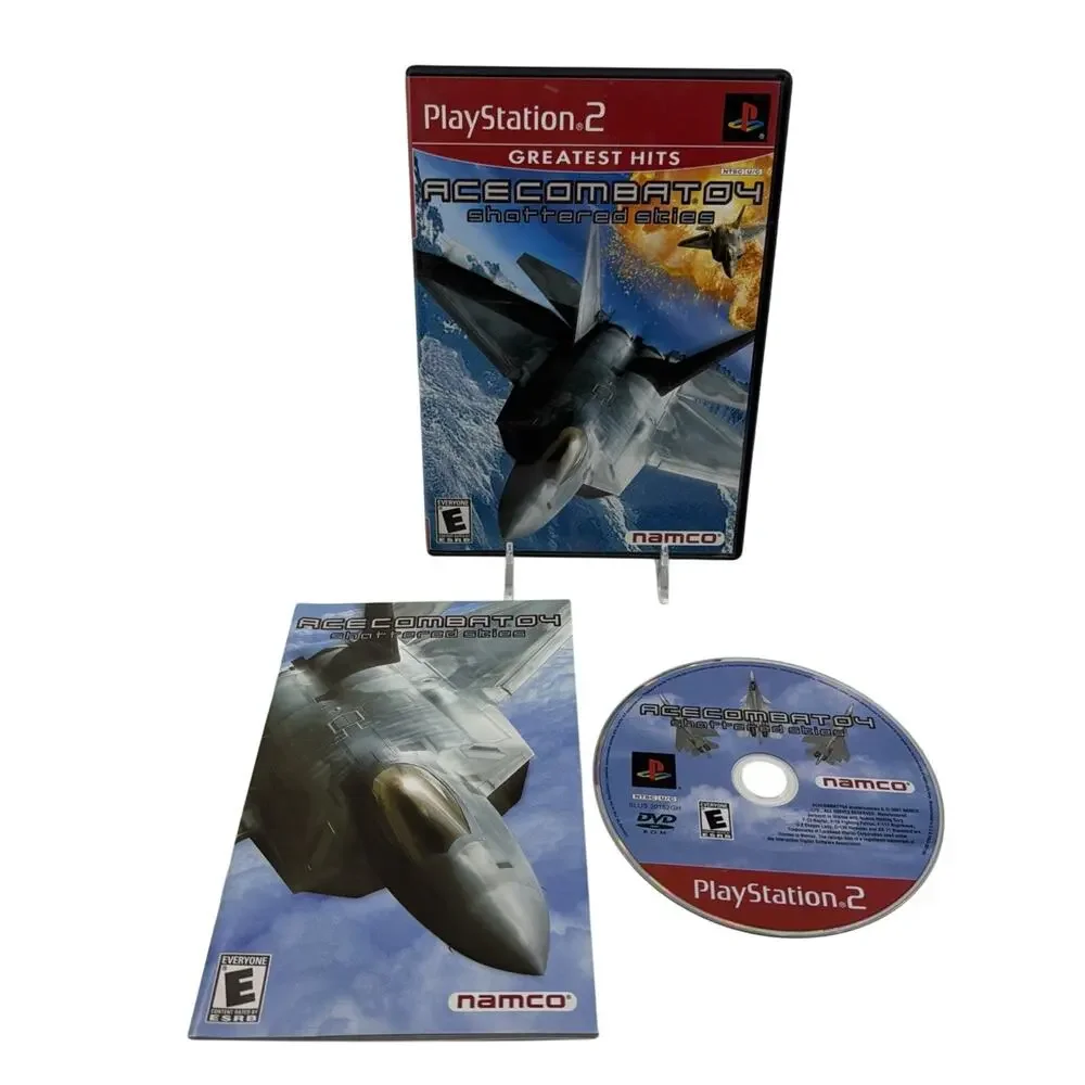PS2 Game Lot Ace Combat 04 Shattered Skies & Top Gun CIB PlayStation 2 CIB Work